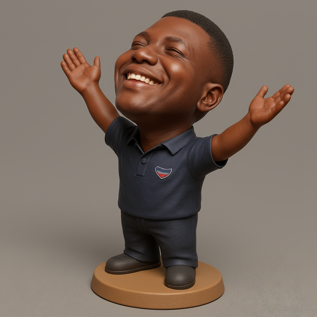 face anatomy 3d model-create 3d face model from photo_Uplifting Bobblehead: A Print of Pure Joy!