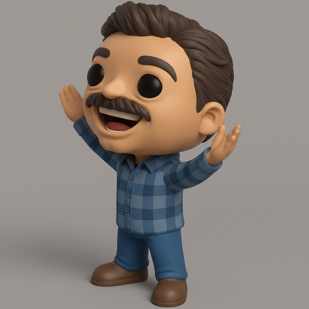 face to 3d model ai-3D portrait printing from photo_Your New Desk Buddy: Friendly Plaid Shirt Figurine