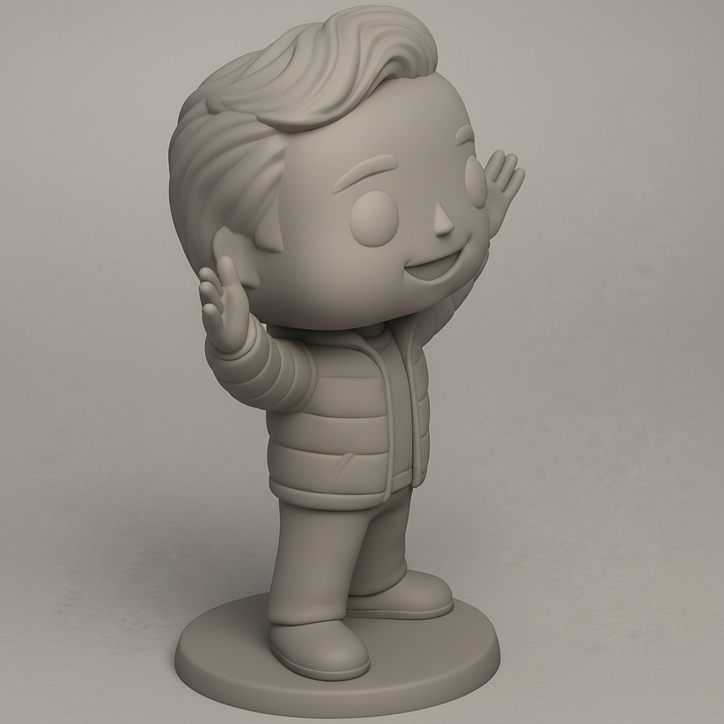 face anatomy 3d model-create 3d face model from photo_Charming Pop-Style Character: Fun & Easy 3D Print!