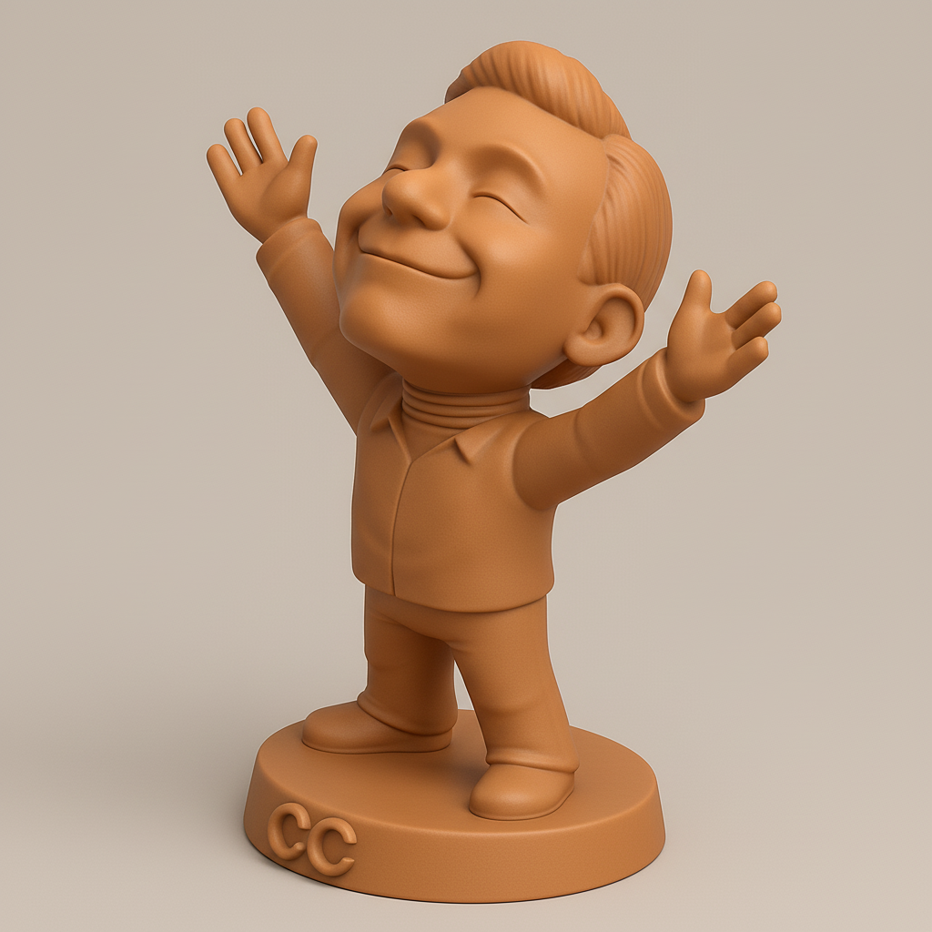 face anatomy 3d model-create 3d face model from photo_Joyful Open Arms Figure - Embrace Happiness 3D Print