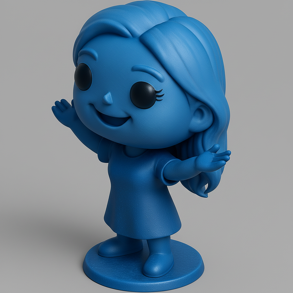 face to 3d model ai-3D portrait printing from photo_Friendly Chibi Girl Figurine - Easy FDM 3D Print!