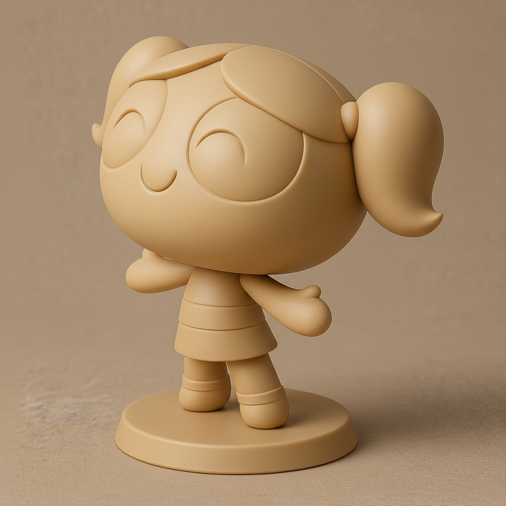 face anatomy 3d model-create 3d face model from photo_Charming Cheerful Character Figurine