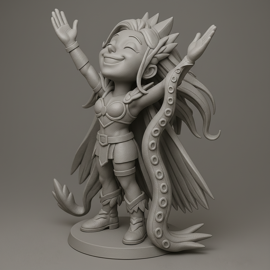 face anatomy 3d model-create 3d face model from photo_Heroic Fantasy Character Statue