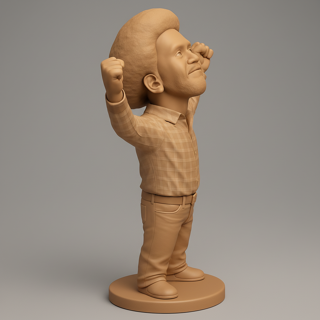 face to 3d model ai-3D portrait printing from photo_Victory Bobblehead: Celebrate Success!