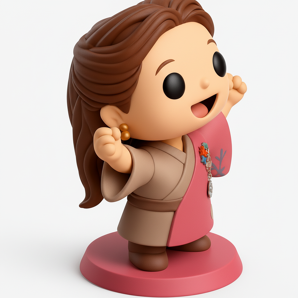 face to 3d model ai-3D portrait printing from photo_Joyful Cultural Icon Pop Figure - A Collectible Gem!