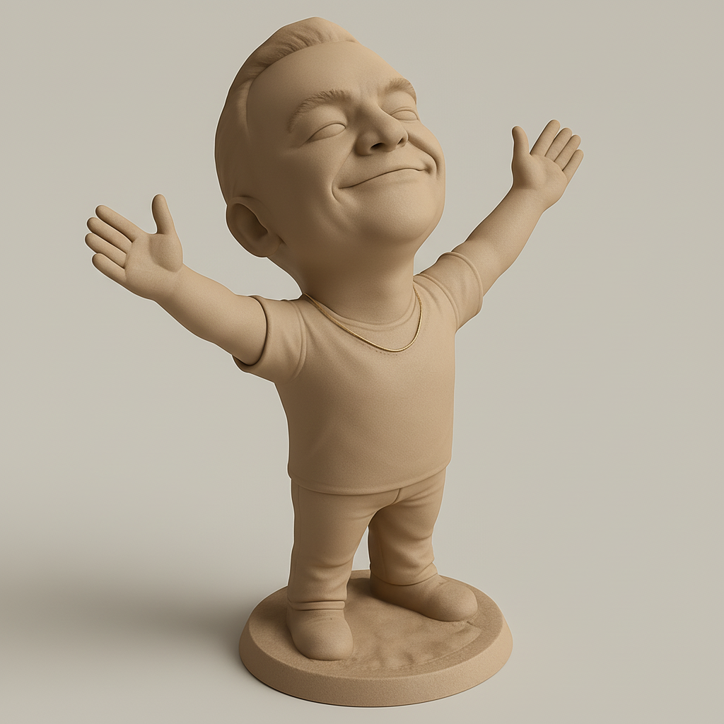 face anatomy 3d model-create 3d face model from photo_Embrace Joy Figurine: Celebrate Life's Happy Moments