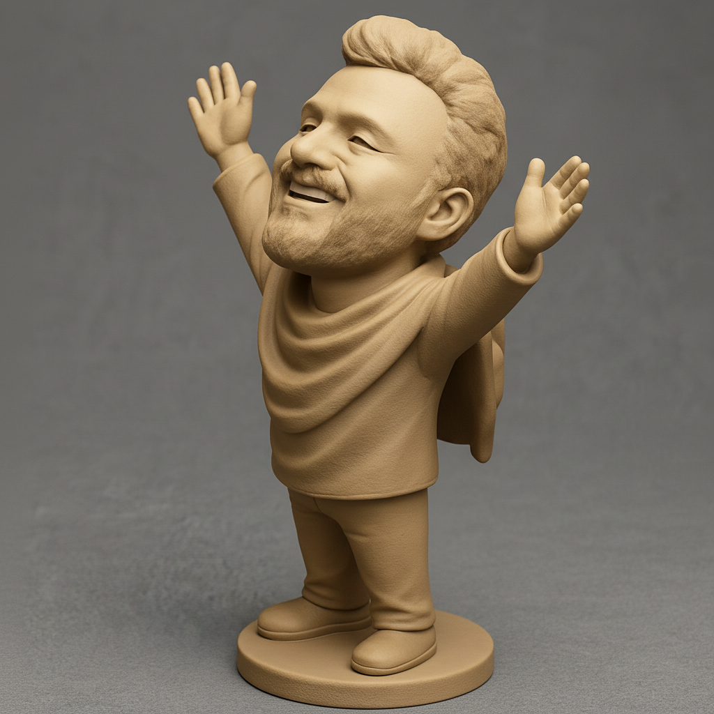 face anatomy 3d model-create 3d face model from photo_Joyful Embrace Figure - Desktop Positivity