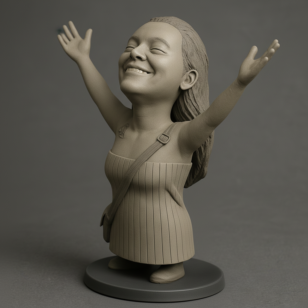 silhouette 3d printer maker-3d portrait printing_Joyful Embrace 3D Model