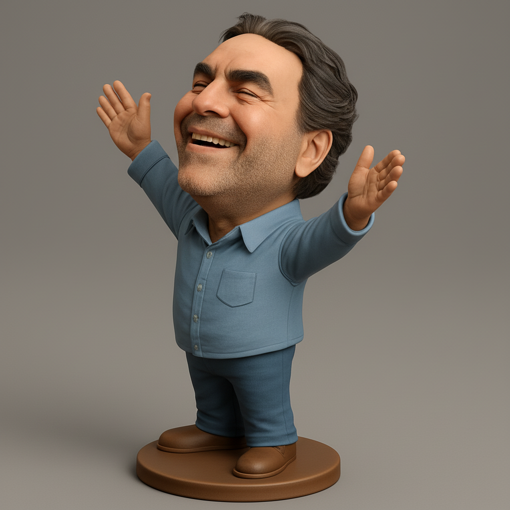 face anatomy 3d model-create 3d face model from photo_Joyful Welcome Figurine: Spread Positivity!