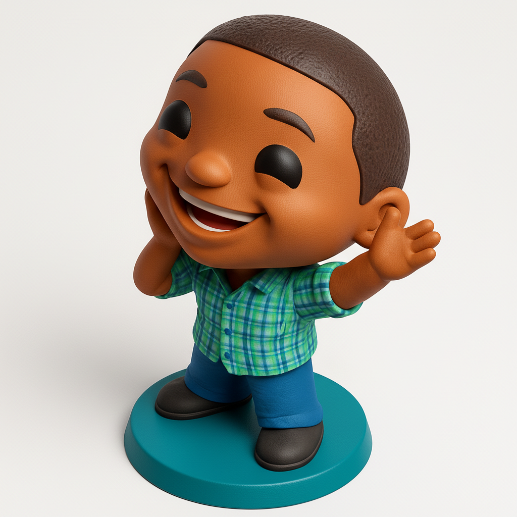 face anatomy 3d model-create 3d face model from photo_Cheerful Waving Boy Figurine for Your Desk