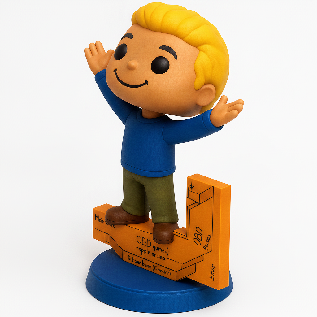 face anatomy 3d model-create 3d face model from photo_Printable Tech Buddy: Fun Figurine on Circuit Base!