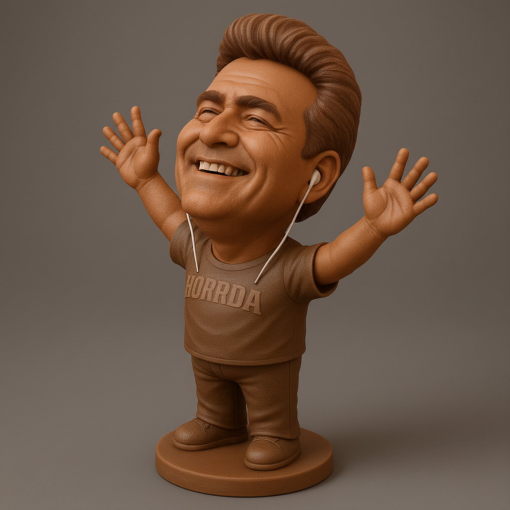 silhouette 3d printer maker-3d portrait printing_Cheerful Character Figurine for Fun Displays