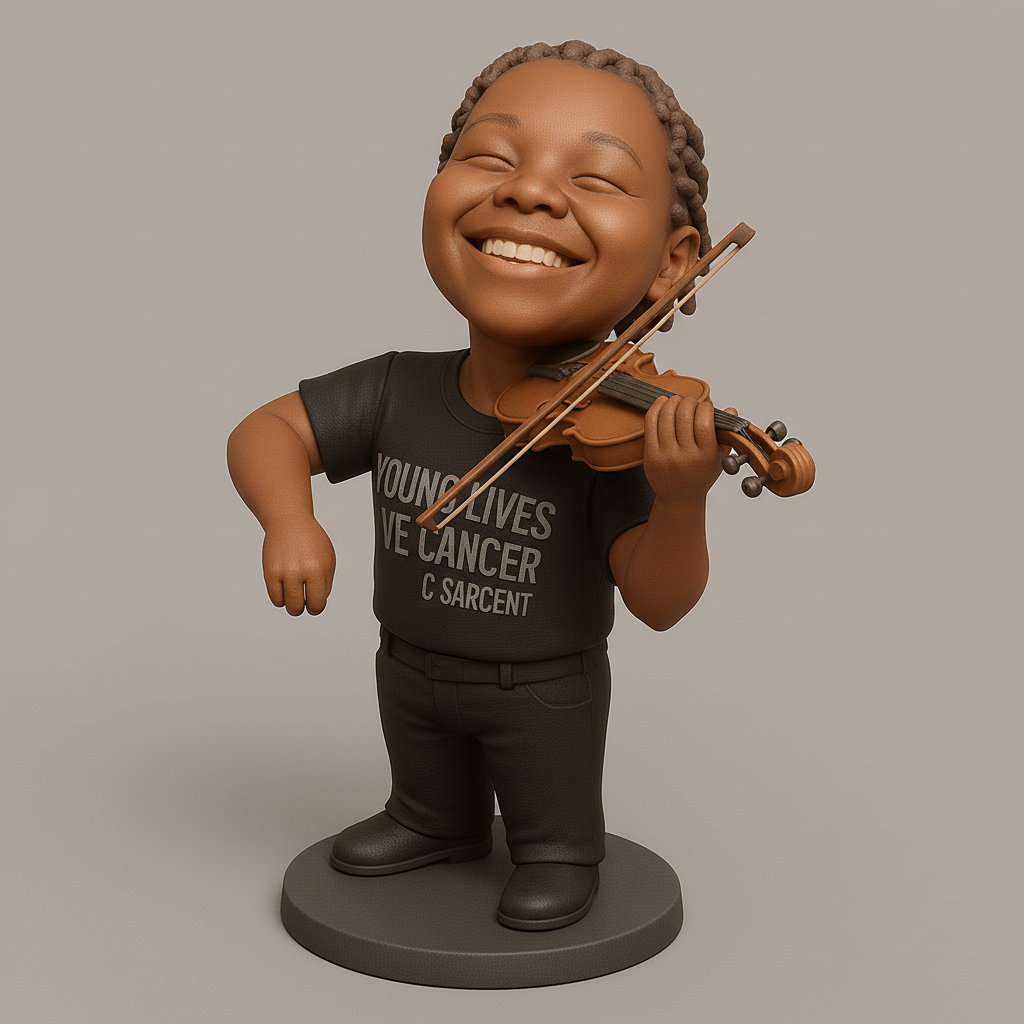 face anatomy 3d model-create 3d face model from photo_Heartwarming Young Violinist Figurine - Music & Hope