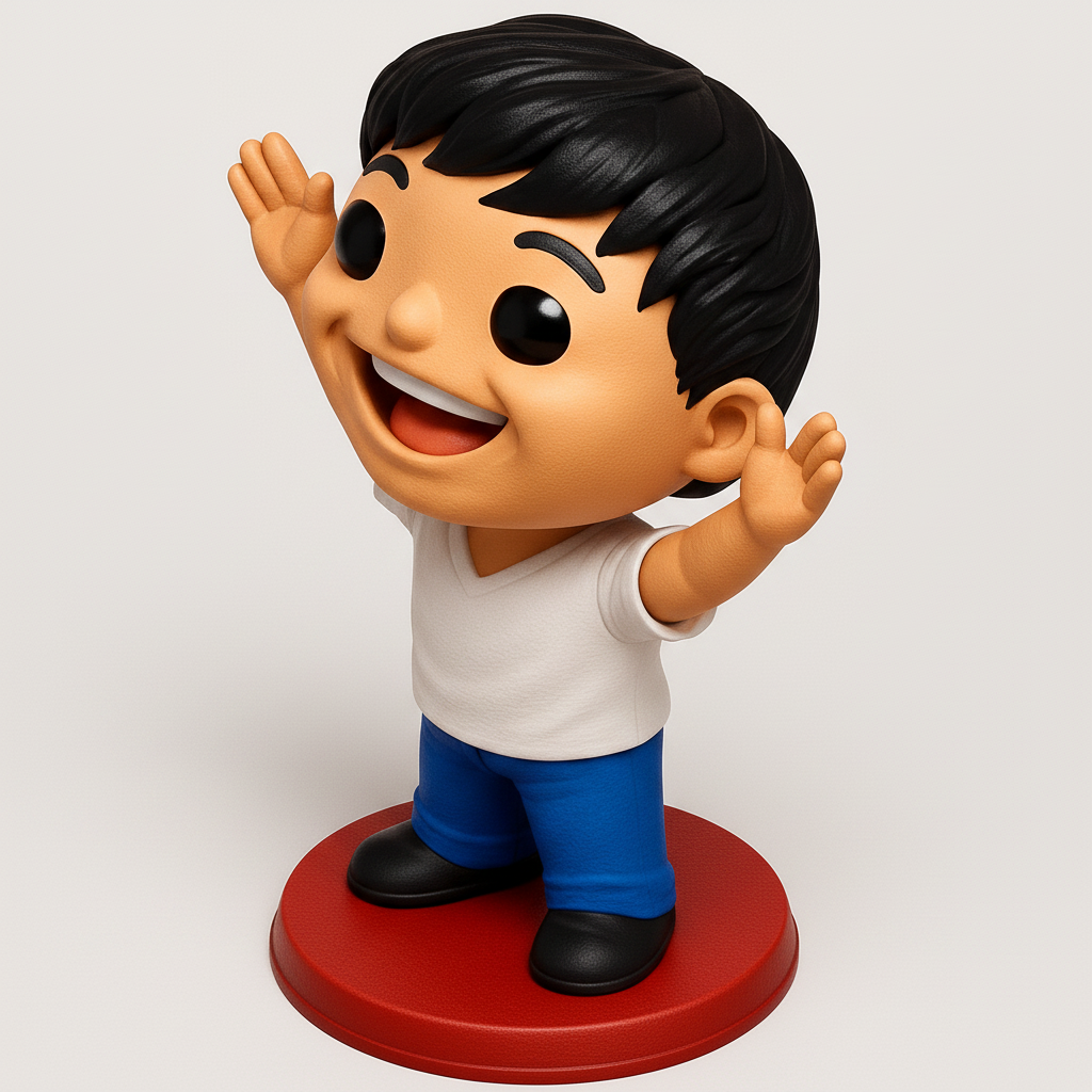 face anatomy 3d model-create 3d face model from photo_Spread Smiles: Joyful Boy Figurine 3D Print