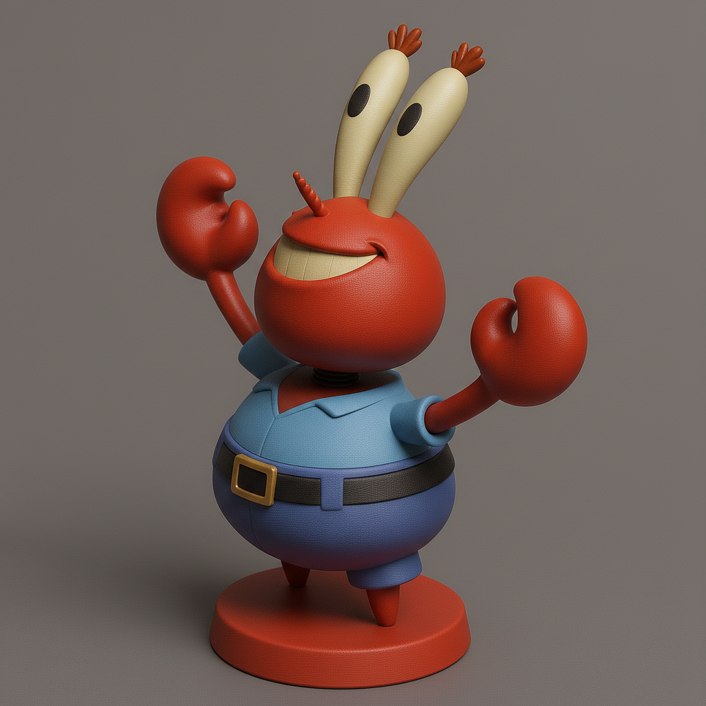 face anatomy 3d model-create 3d face model from photo_Cheerful Crab Figurine for Fun Decor