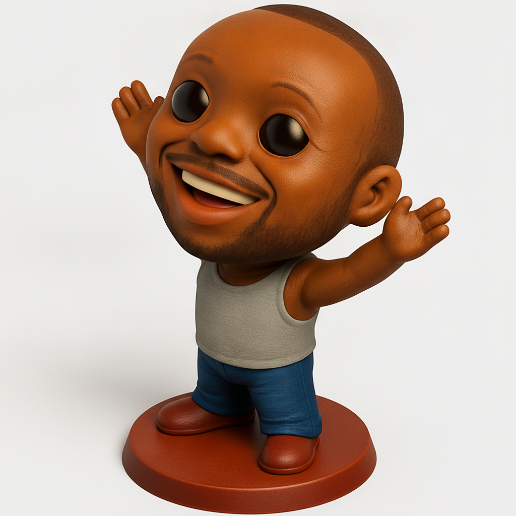 face anatomy 3d model-create 3d face model from photo_Joyful Welcoming Figurine - Happy Smile 3D Character