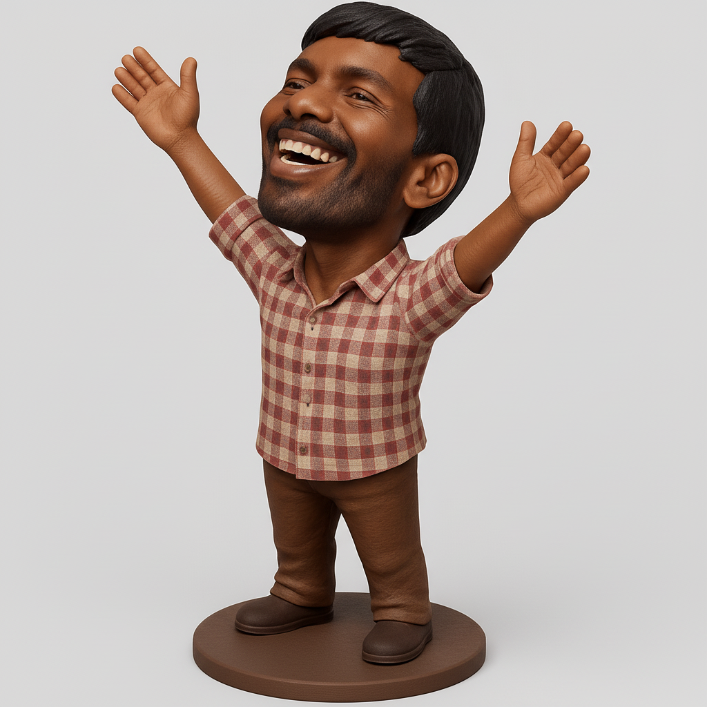 face anatomy 3d model-create 3d face model from photo_Radiant Joy Bobblehead: Celebrate Life's Triumphs!