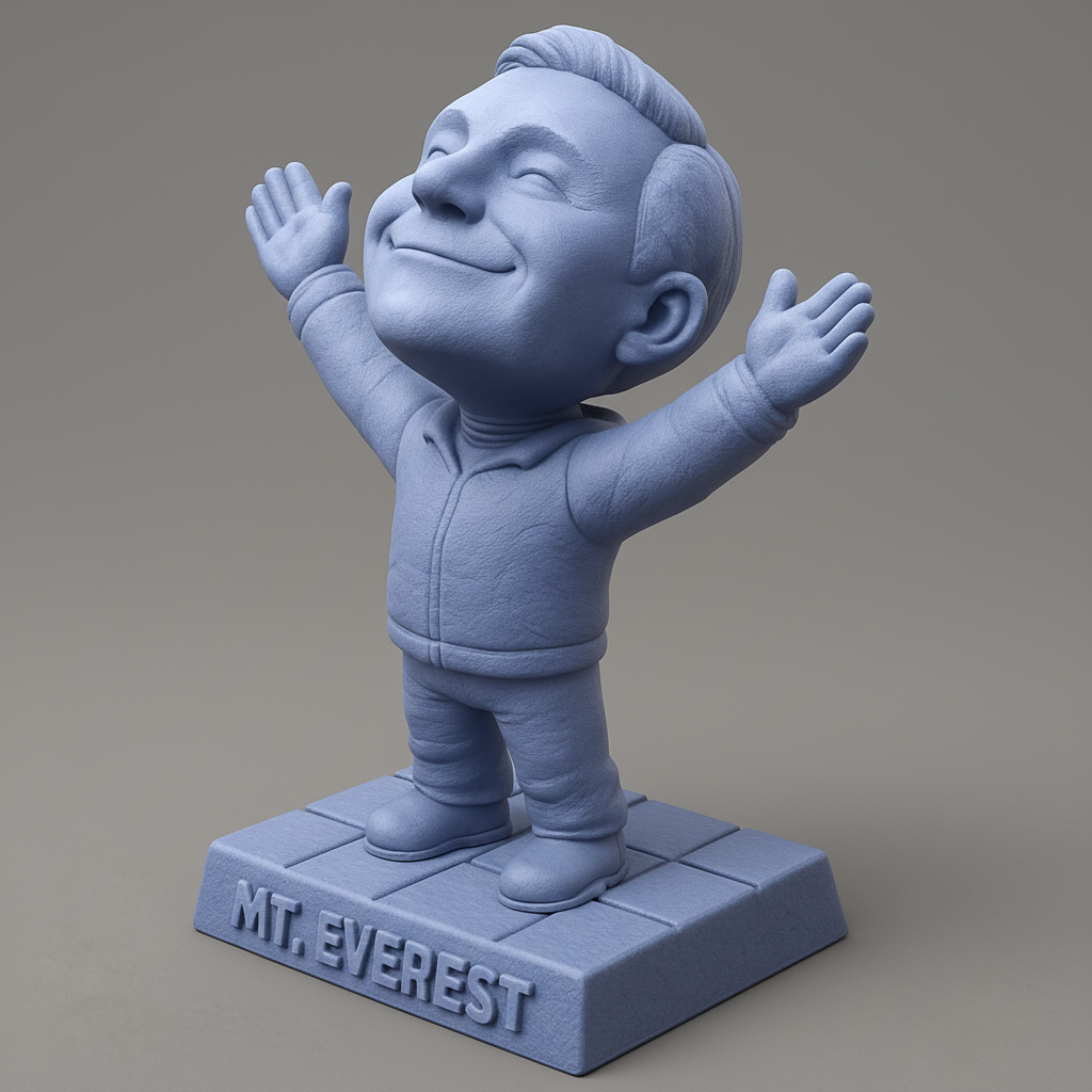 face anatomy 3d model-create 3d face model from photo_Mt. Everest Summit Hero Figurine