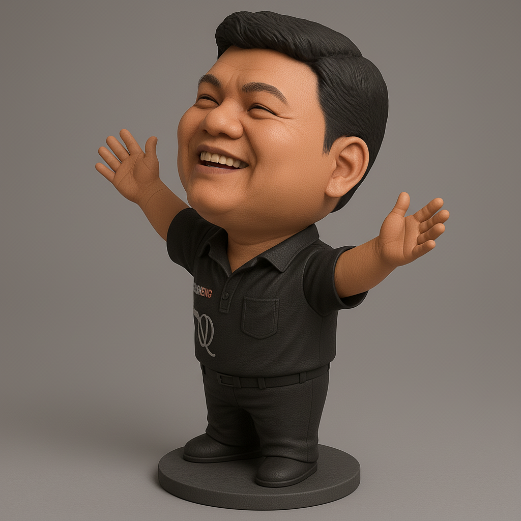 face anatomy 3d model-create 3d face model from photo_Cheerful Bobblehead Figure for Fun Decor