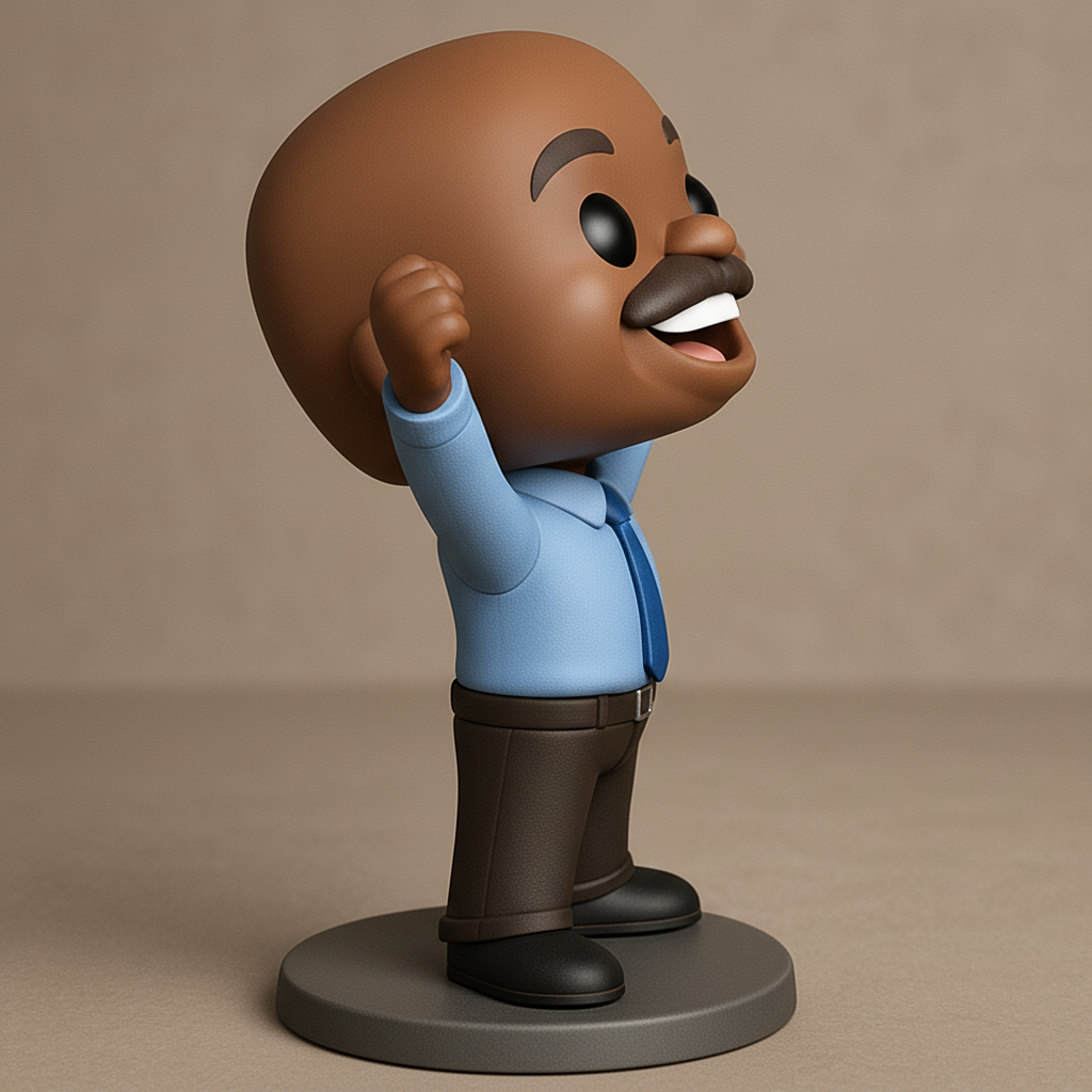 face anatomy 3d model-create 3d face model from photo_Celebrate Success: Joyful Office Hero 3D Print