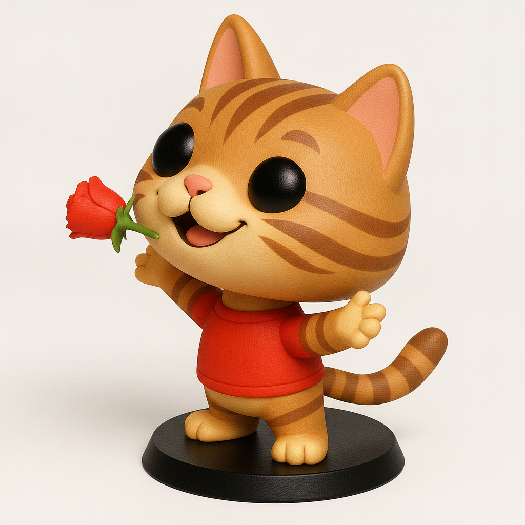face anatomy 3d model-create 3d face model from photo_Sweet Rose-Holding Cat Figure: A Purr-fect Gift Idea!