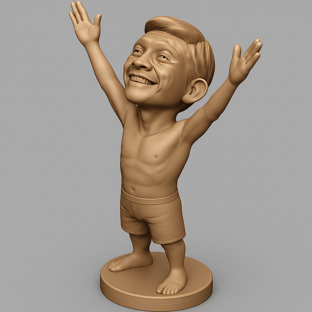 face anatomy 3d model-create 3d face model from photo_Smiling Kid Trophy: A Symbol of Joy & Achievement