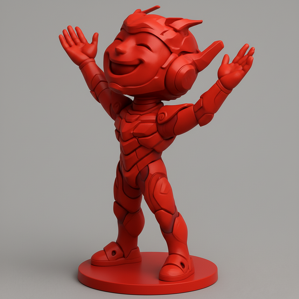 face anatomy 3d model-create 3d face model from photo_Joyful Heroic Figure for 3D Printing