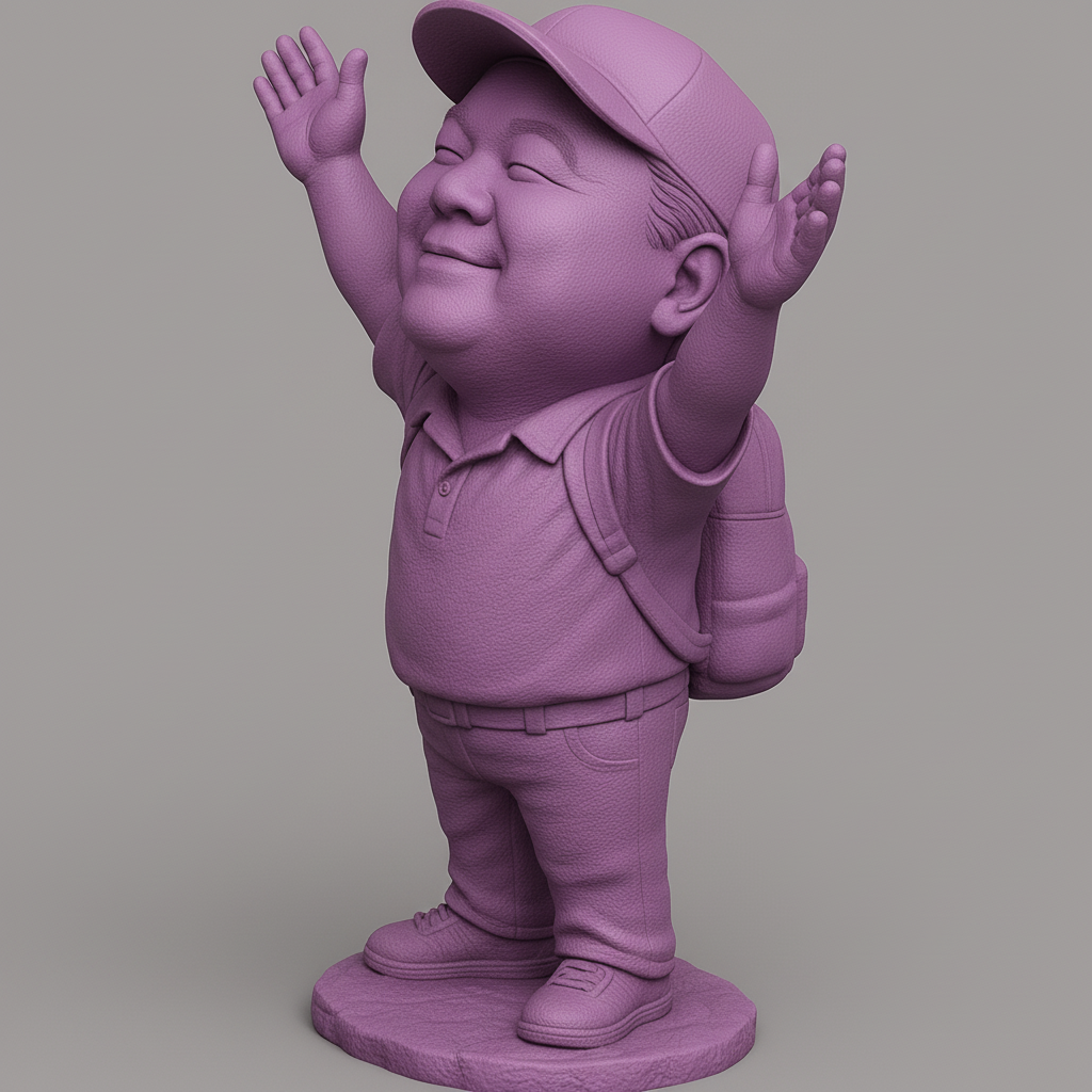 silhouette 3d printer maker-3d portrait printing_Joyful Explorer 3D Model