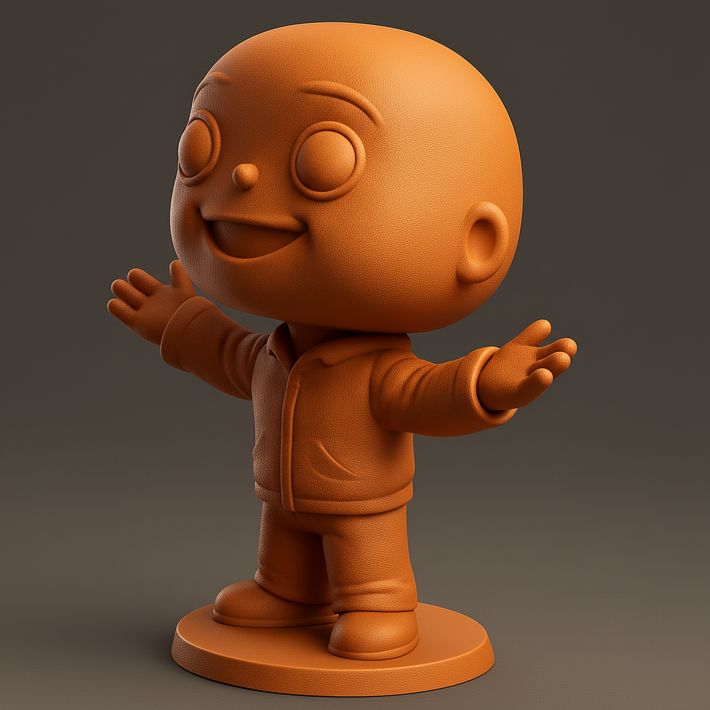 face to 3d model ai-3D portrait printing from photo_Smiling Hugs Collectible Figurine - Welcome & Happy Decor