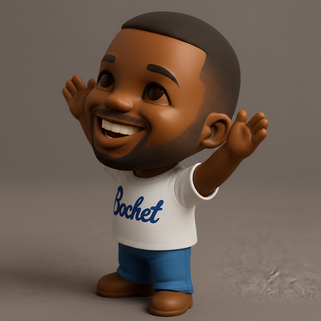 face to 3d model ai-3D portrait printing from photo_Smiling Bochet Mascot 3D Print - Spread Joy & Brand!