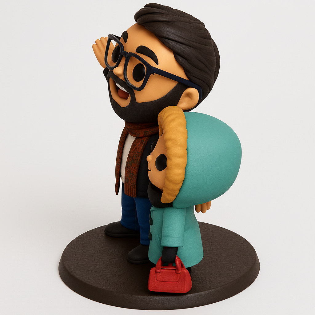 face anatomy 3d model-create 3d face model from photo_Charming Couple Figurine - Personalize Your Space