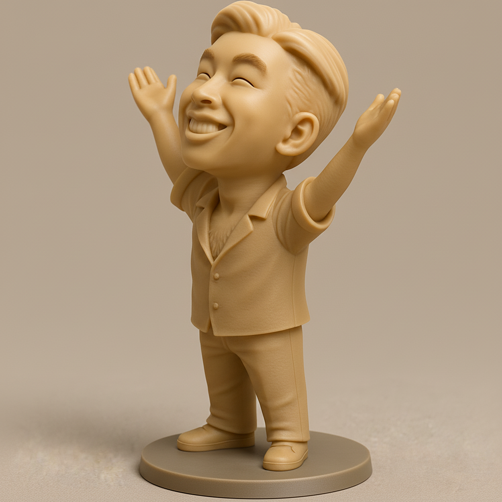 face anatomy 3d model-create 3d face model from photo_Optimistic Open Arms Figurine - Embrace Pure Joy