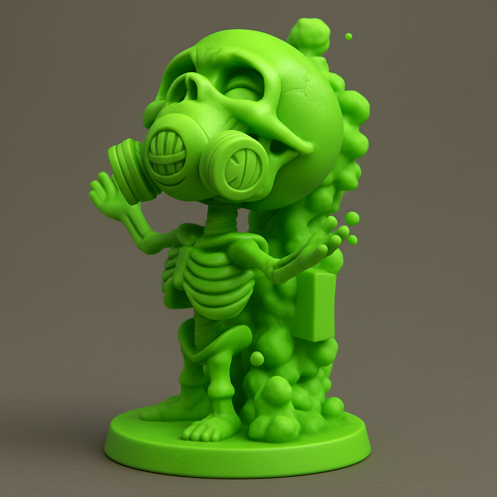 face anatomy 3d model-create 3d face model from photo_Vibrant Gas Mask Skeleton: Quirky Desk Decor & Collectible