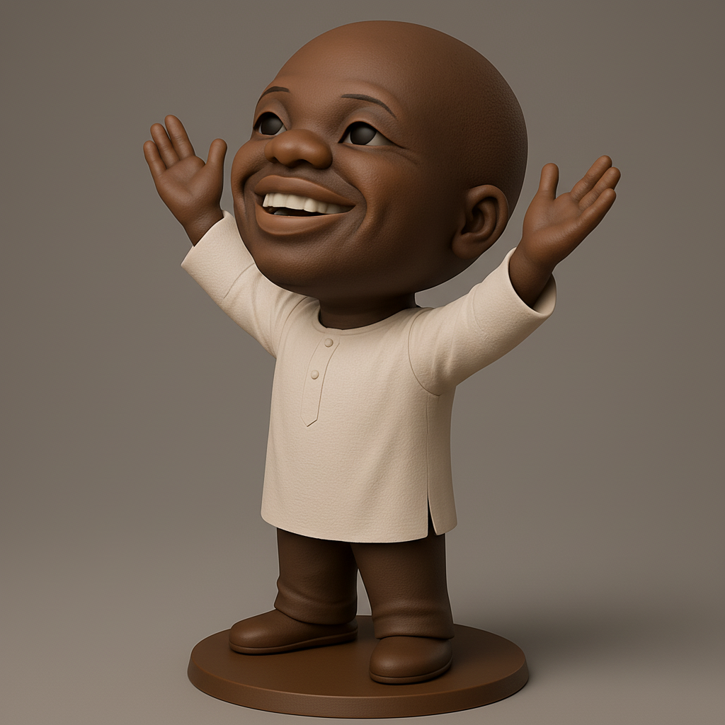 face anatomy 3d model-create 3d face model from photo_Joyful Celebration Figure - Happy Desk Companion 3D Print