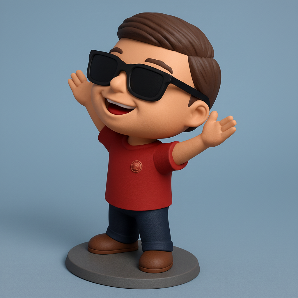 face to 3d model ai-3D portrait printing from photo_Shades & Smiles Chibi Figurine for Your Desk!