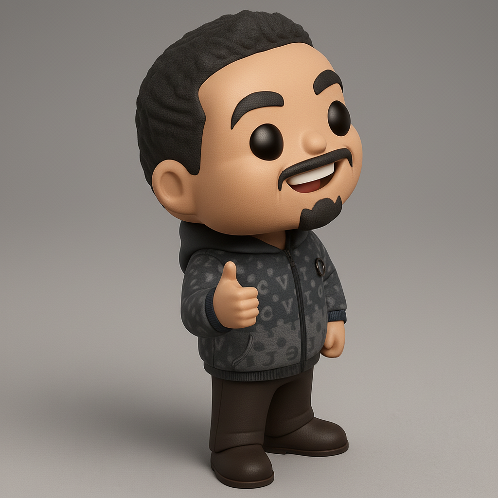 face anatomy 3d model-create 3d face model from photo_Thumbs Up Funko-Style Character Figurine
