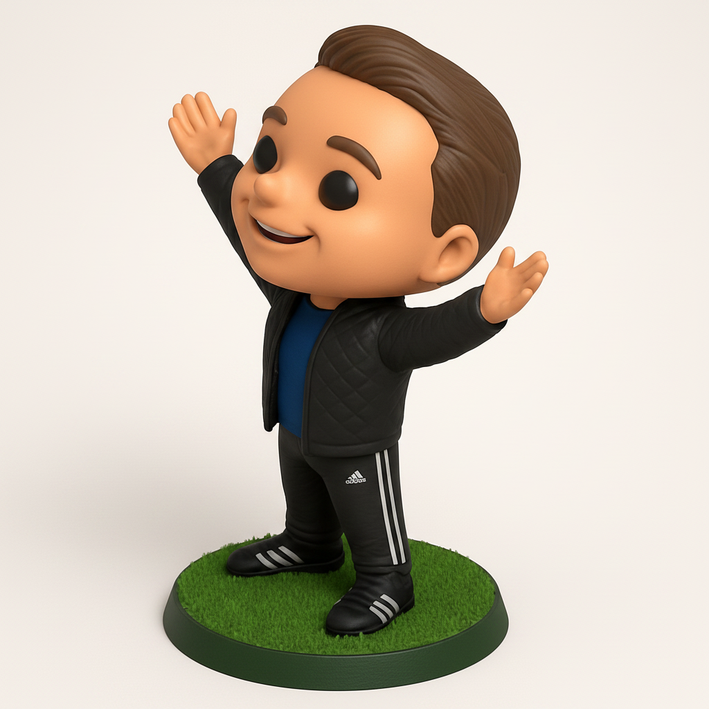 face anatomy 3d model-create 3d face model from photo_Friendly Fan Figure - Customizable Bobblehead Style