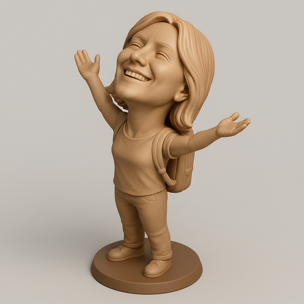 silhouette 3d printer maker-3d portrait printing_Just a girl