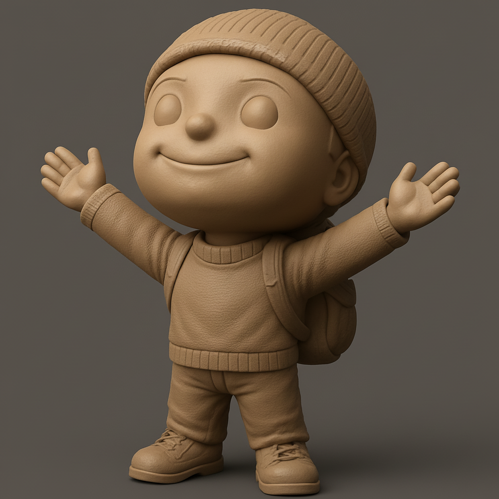 face anatomy 3d model-create 3d face model from photo_Bring Joy Home: Happy Child Explorer Figurine