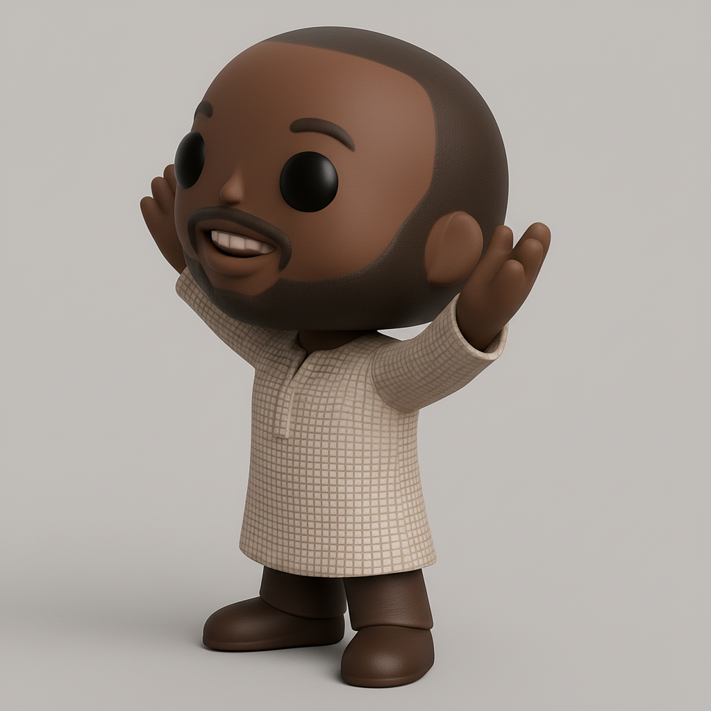 face to 3d model ai-3D portrait printing from photo_Joyful Stylized Figure - Funko Pop Style 3D Print