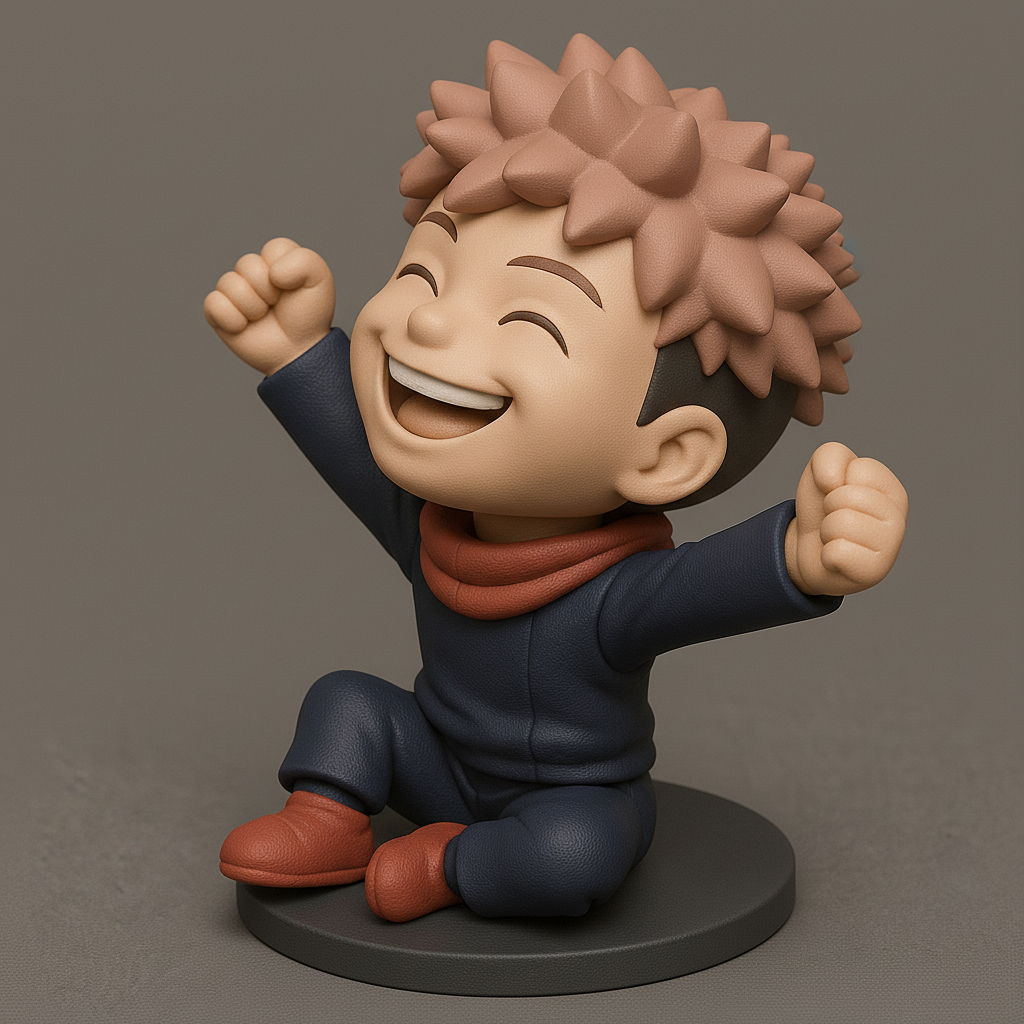 silhouette 3d printer maker-3d portrait printing_Joyful Kid Figurine for 3D Printing