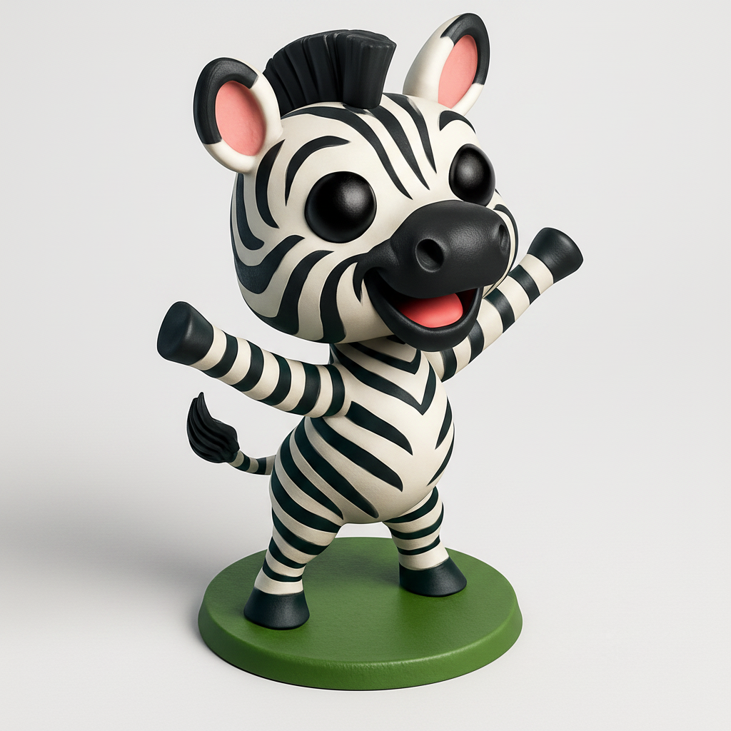 face anatomy 3d model-create 3d face model from photo_Delightful Happy Zebra Pal 3D Print