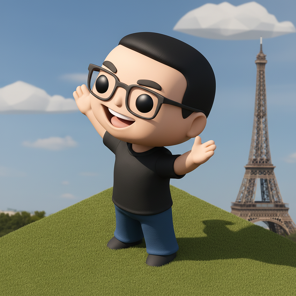 face to 3d model ai-3D portrait printing from photo_Joyful Paris Pal: Customizable Adventure Figure!