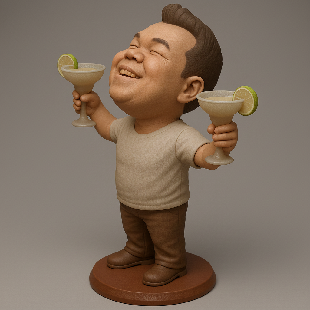 face anatomy 3d model-create 3d face model from photo_Cheers! Fun Figurine with Cocktails