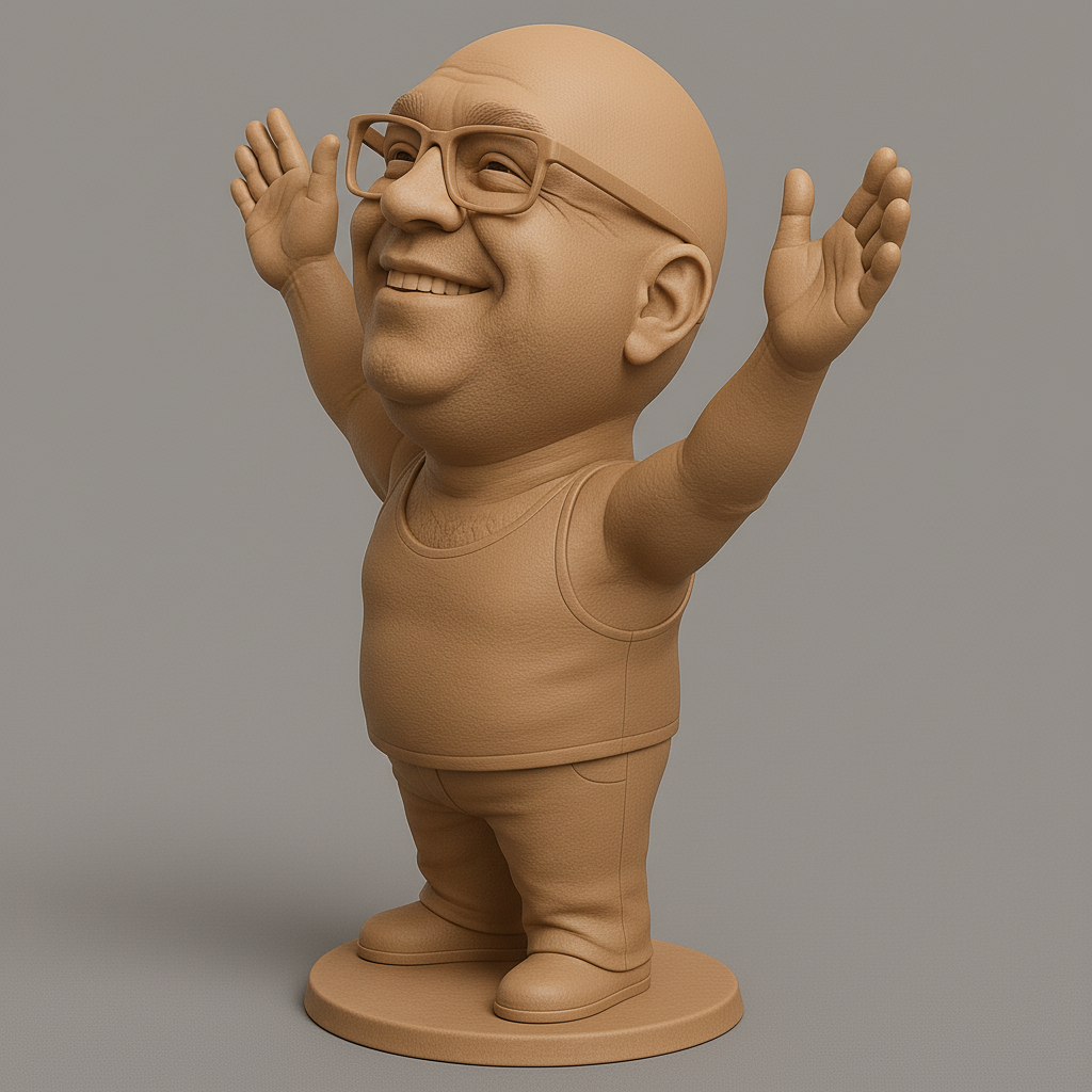 face anatomy 3d model-create 3d face model from photo_Joyful Character Figurine for 3D Printing