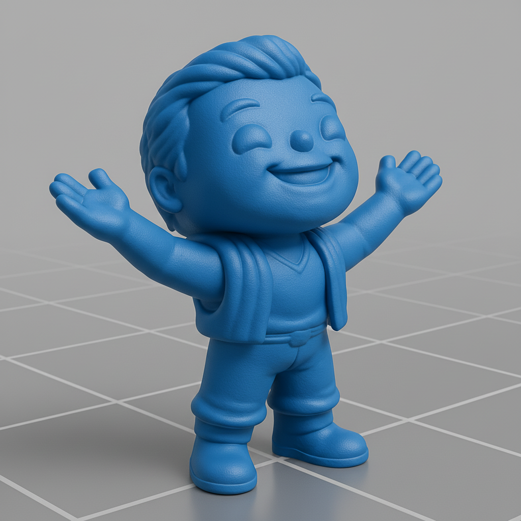 face to 3d model ai-3D portrait printing from photo_Spread Joy! Easy-Print Happy Hugging Boy Figurine
