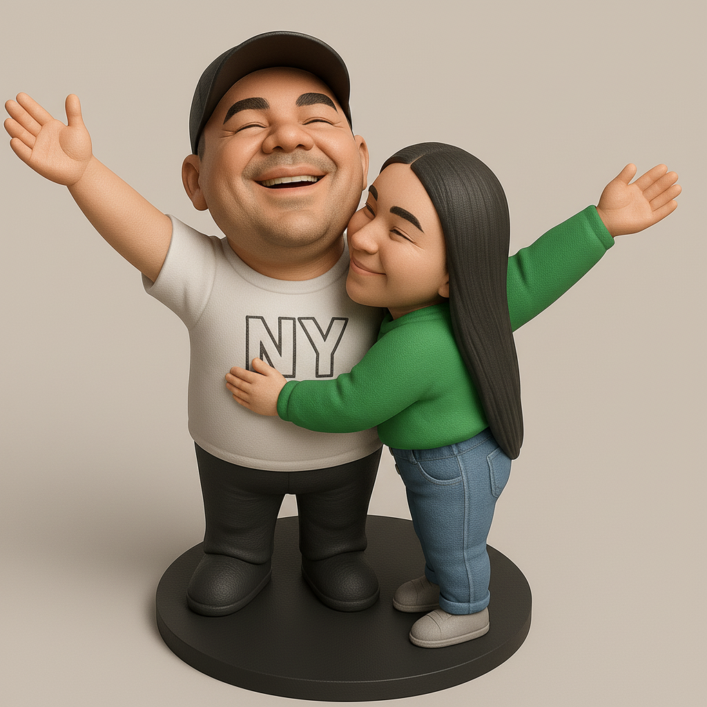 face anatomy 3d model-create 3d face model from photo_Heartwarming Couple Figurine