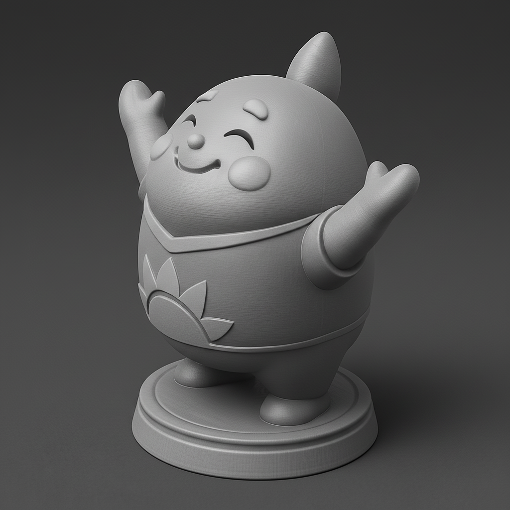 face anatomy 3d model-create 3d face model from photo_Joyful Sprout Buddy Figurine - Easy 3D Print!