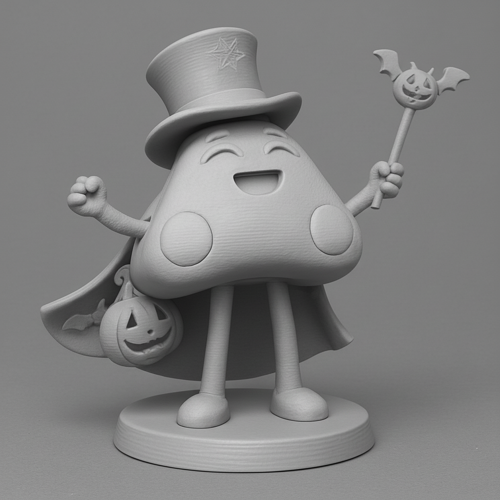 face to 3d model ai-3D portrait printing from photo_Charming Candy Corn Halloween Decor Print