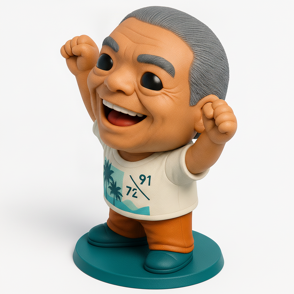 face anatomy 3d model-create 3d face model from photo_Cheering Man Figurine: Positive Vibes for Any Space